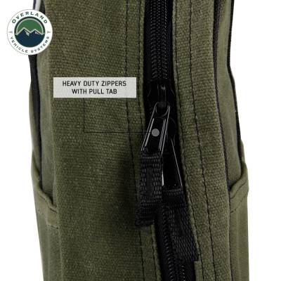 Overland Vehicle Systems - Jumper Cable Bag #16 Waxed Canvas Bag - Image 4