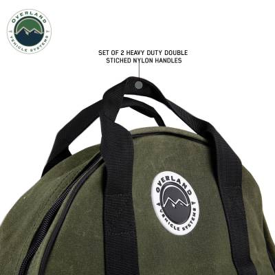 Overland Vehicle Systems - Jumper Cable Bag #16 Waxed Canvas Bag - Image 5