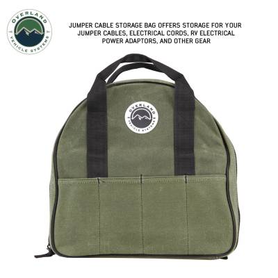 Overland Vehicle Systems - Jumper Cable Bag #16 Waxed Canvas Bag - Image 6