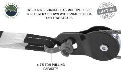 Overland Vehicle Systems - OVS Recovery  Shackle 3/4" 4.75 Ton - Grey - Image 5