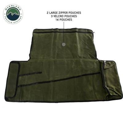 Overland Vehicle Systems - Rolled Bag General Tools With Handle And Straps - #16 Waxed Canvas - Image 2