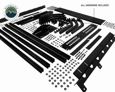 Overland Vehicle Systems - Discovery Rack with Side Cargo Plates, With Front Cargo Tray System Kit Mid Size Truck Short Bed Application - Image 9