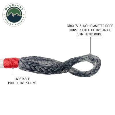 Overland Vehicle Systems - OVS Recovery Soft Shackle 7/16" 41,000 lb. With Loop & Abrasive Sleeve - 23" With Storage Bag - Image 2