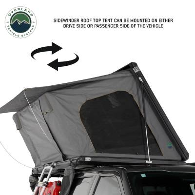 Overland Vehicle Systems - OVS Sidewinder Side Load Aluminum Roof Top Tent - Black Shell & Grey Body - Image 3