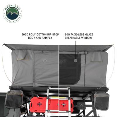 Overland Vehicle Systems - OVS Sidewinder Side Load Aluminum Roof Top Tent - Black Shell & Grey Body - Image 4