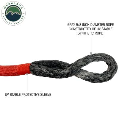 Overland Vehicle Systems - OVS Recovery Soft Shackle 5/8" 44,500 lb. With Loop & Abrasive Sleeve - 23" With Storage Bag - Image 2