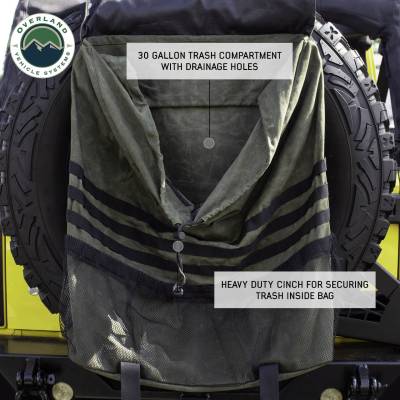 Overland Vehicle Systems - Extra Large Trash Bag Tire Mount - #16 Waxed Canvas - Image 7
