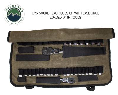 Overland Vehicle Systems - Rolled Bag Socket With Handle And Straps - #16 Waxed Canvas - Image 5