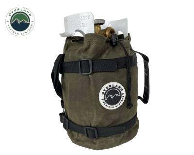 Overland Vehicle Systems - Propane Tank Bag with Handle And Straps - #16 Waxed Canvas - Image 1