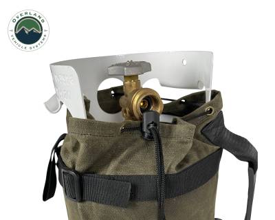 Overland Vehicle Systems - Propane Tank Bag with Handle And Straps - #16 Waxed Canvas - Image 2