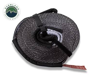 Overland Vehicle Systems - OVS Recovery  Tow Strap 30,000 lb. 3" x 30' Gray With Black Ends & Storage Bag - Image 6