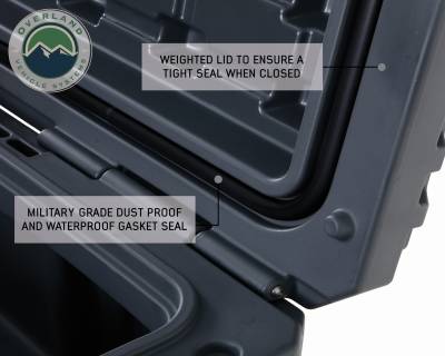 Overland Vehicle Systems - D.B.S.  - Dark Grey 117 QT Dry Box with Wheels, Drain, and Bottle Opener - Image 3