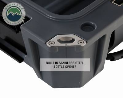 Overland Vehicle Systems - D.B.S.  - Dark Grey 117 QT Dry Box with Wheels, Drain, and Bottle Opener - Image 6