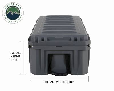 Overland Vehicle Systems - D.B.S.  - Dark Grey 117 QT Dry Box with Wheels, Drain, and Bottle Opener - Image 7