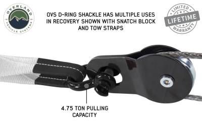 Overland Vehicle Systems - OVS Recovery Shackle 3/4" 4.75 Ton - Black - Image 5
