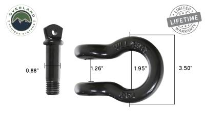 Overland Vehicle Systems - OVS Recovery Shackle 3/4" 4.75 Ton - Black - Image 6