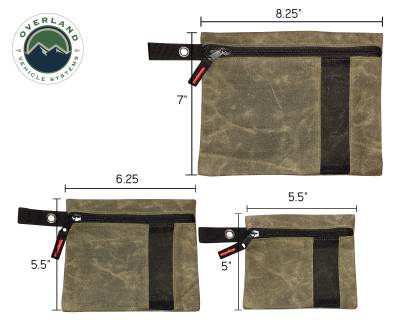 Overland Vehicle Systems - Small Bags - 3 Individual  #12 Waxed Canvas - Image 2