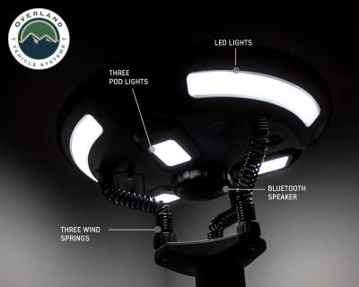 Overland Vehicle Systems - OVS UFO Solar Light Light Pods & Speaker - Wild Land Camping Gear - Image 3
