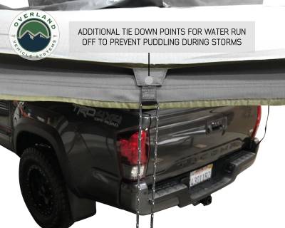 Overland Vehicle Systems - Nomadic Awning 270 - Dark Gray Cover With Black Transit Cover - Driver Side & Brackets - Image 3