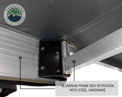 Overland Vehicle Systems - Nomadic Awning 270 - Dark Gray Cover With Black Transit Cover - Driver Side & Brackets - Image 7