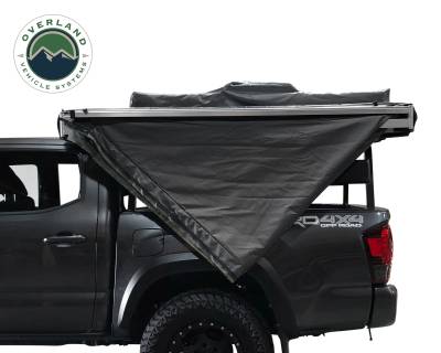 Overland Vehicle Systems - Nomadic Awning 270 - Dark Gray Cover With Black Transit Cover - Driver Side & Brackets - Image 12