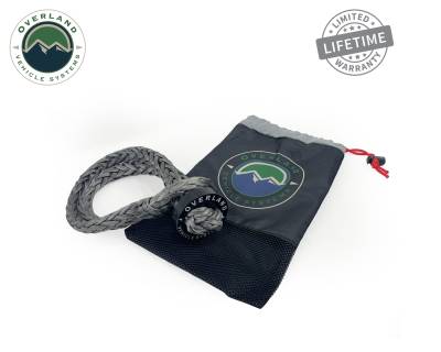 Overland Vehicle Systems - OVS Recovery Combo Pack Soft Shackle 7/16" 41,000 lb. With Collar and Recovery Ring 2.5" 10,000 lb. Red - Image 2