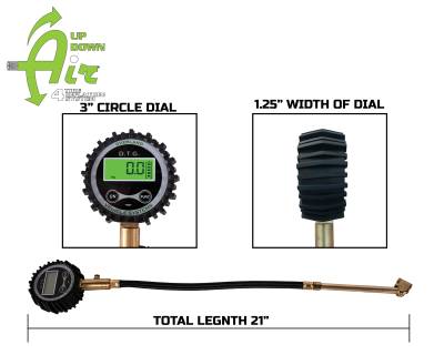 Overland Vehicle Systems - Digital Air Pressure Guage with Valve Kit & Storage Bag - Image 2