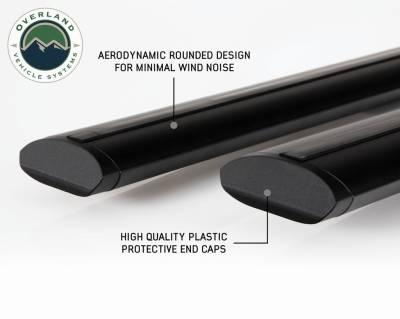 Overland Vehicle Systems - Freedom Bar Mounting Combo Kit (FBM1) - 4 Pieces Black Factory Side Rail Mount and 50" Black Straight Crossbars - Image 5