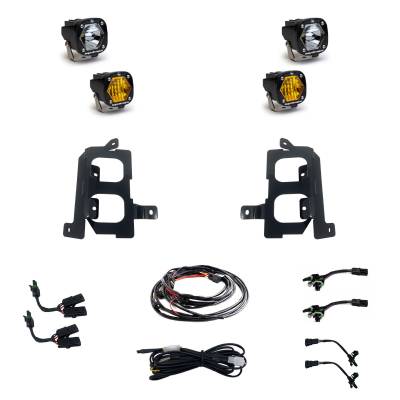Baja Designs - Baja Designs GMC 2500/3500 (20-On) Clear Spot/Amber W/C Fog Pocket Kit - Image 1