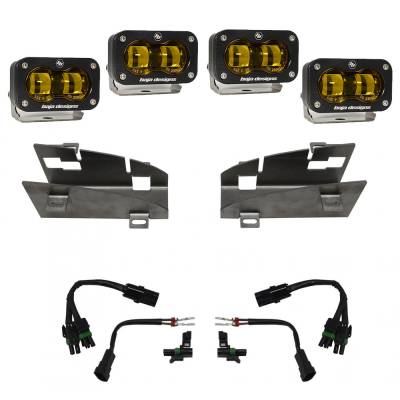 Baja Designs - Baja Designs Dodge Ram Rebel/TRX (19-Present) Dual S2 SAE Amber FPK - Image 1