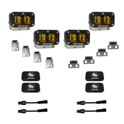 Baja Designs - Baja Designs S2 SAE Amber Fog Pocket Kit Fits 21-On Ford Raptor - Image 1