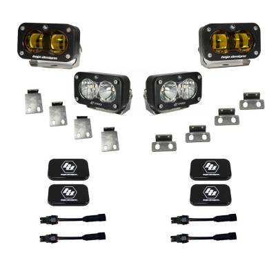 Baja Designs - Baja Designs S2 SAE Amber/S2 Pro Fog Pocket Kit Fits 21-On Ford Raptor - Image 1