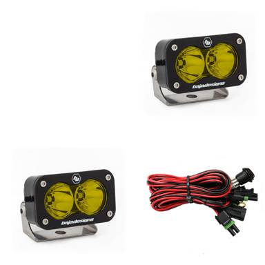 Baja Designs - Baja Designs LED Light Pods Amber Lens Spot Pattern Pair S2 Pro Series - Image 1