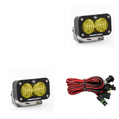Baja Designs - Baja Designs LED Work Light Amber Lens Wide Cornering Pattern Pair S2 Sport - Image 1