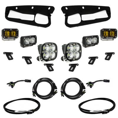 Baja Designs - Baja Designs Ford Bronco (21-Present) S2 SAE Amber FPK Pro w/Upfitter Wiring Harness for OEM Steel Bumper - Image 1