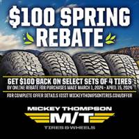 Mickey Thompson Spring Rewards 2024 Promotion