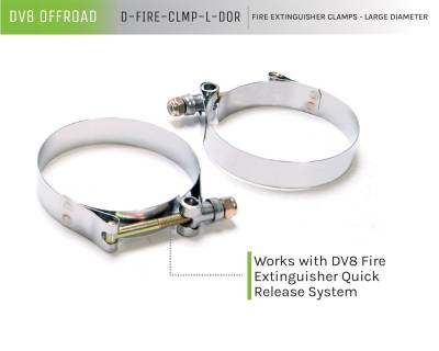 DV8 Offroad - DV8 Offroad D-FIRE-CLMP-L-DOR Fire Extinguisher Clamps - Image 1