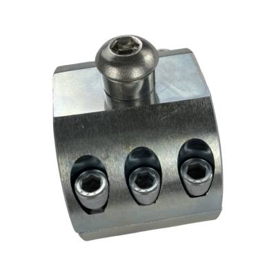 Apex Chassis - Apex Chassis Steering Stabilizer Clamp Silver Zinc, 1.5" ID, Universal - Image 1