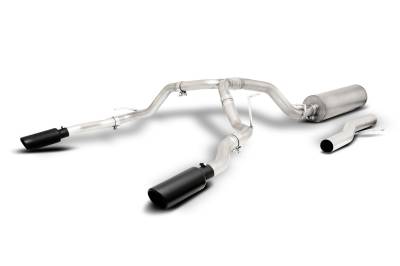 Gibson Performance - Gibson Performance 65695B Black Elite Cat-Back Dual Split Exhaust System - Image 1