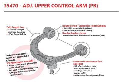 SPC Specialty Products Company - SPC Upper Control Arms Kit -  Toyota Tacoma 2005 > Current 2nd & 3rd Gen - Image 1