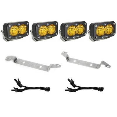 Baja Designs - Baja Designs S2 Sport Dual Fog Pocket Light Kit - 24-Present Tacoma (Wide Cornering; Baja Amber) Baja Designs - Image 1