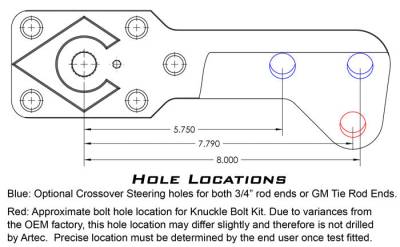 Artec Industries - Artec Aluminum Ultimate Dana 60 High Steer Arms - 6-Hole w/ Keyway - Pair Artec Industries - Image 5
