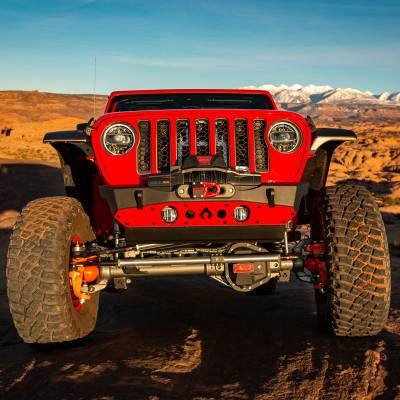 Artec Industries - Artec Bare Steel Nighthawk Front Bumper with Aluminum Skid for JK, JL, and JT - Bare Steel - Image 6