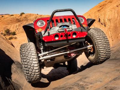 Artec Industries - Artec Bare Steel Nighthawk Mid-tube Stinger Front Bumper with Aluminum Skid for JK, JL, and JT - Bare Steel - Image 2