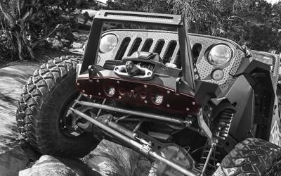 Artec Industries - Artec Jeep JK Front Bumper Rock Guard 07-18 Wrangler JK Aluminum - Image 2
