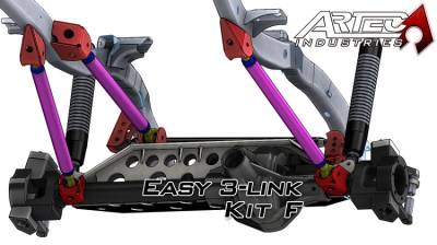 Artec Industries - Artec Easy 3 Link Kit F for Artec Trusses No Tubing Outside Frame Chevy / Ford 78-79 Front Driver Rear Passenger - Image 2
