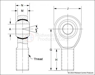 Artec Industries - Artec 3/4 in Rod End Kit - Right hand 9/16 in Wide (Standard) Artec Industries - Image 2