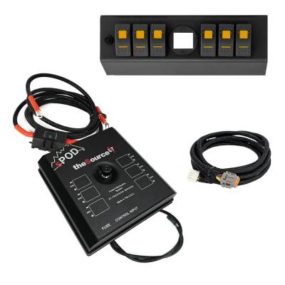 sPOD - sPOD SourceLT w/ Genesis Adapter and Amber LED Switch Panel for JK 2009-2018 - Image 1