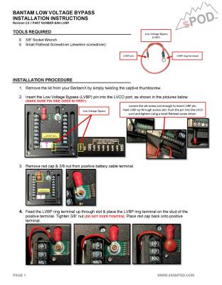sPOD - sPOD Bantam Low Voltage Bypass - Image 2