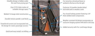 Tuffy Security Products - Tuffy Security Products 309-01 Compact Underseat Lockbox - Image 8